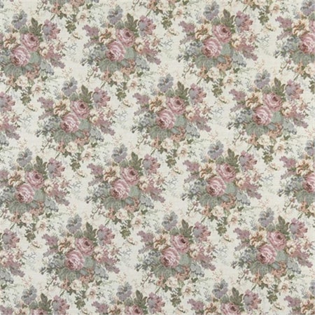 Designer Fabrics 54 in. Wide Pink- Blue And Green- Floral Tapestry Upholstery Fabric B400
